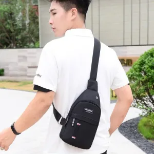 genial Bolso de Pecho Sencillo de Nailon Resistente