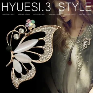 Colgante de mariposa con diamantes Brillante y cautivador