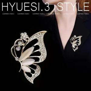 Colgante de mariposa con diamantes Brillante y cautivador