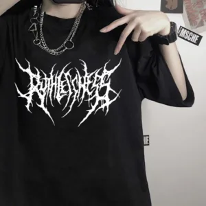 Notable Camisetas Góticas De Gran Tamaño Para Mujer