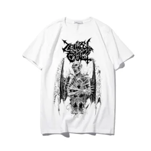 Grandioso Camisetas Góticas de Manga Corta