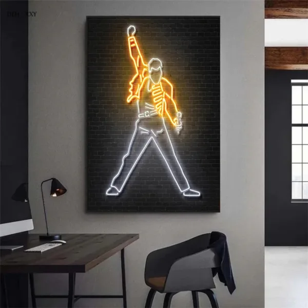 Pintura Artística De Estrellas En Lienzo De Alta Calidad