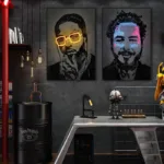 Pintura Artística De Estrellas En Lienzo De Alta Calidad