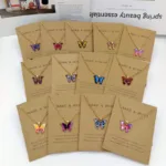 Fabuloso Pendientes Con Colgante De Mariposa