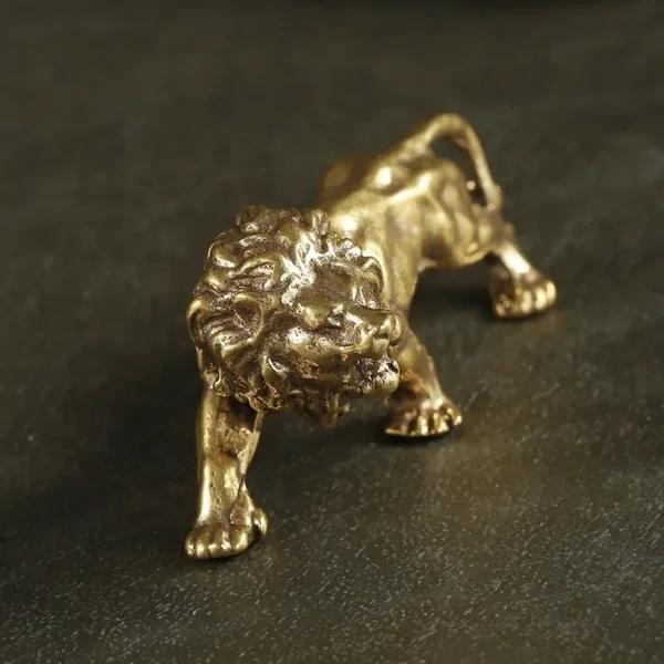 Nuevo Escultura De León De Bronce Antiguo
