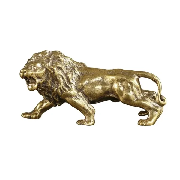 Nuevo Escultura De León De Bronce Antiguo