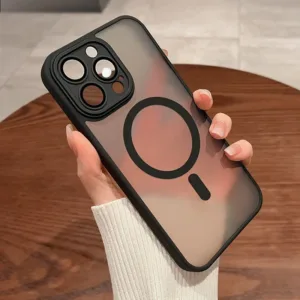 Funda Magnética de Lujo Translúcida para Protección de Móvil