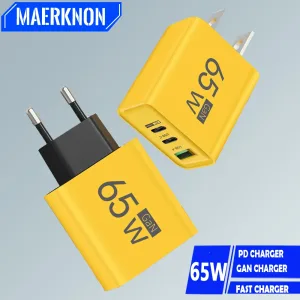 Cargador USB PD Brillante y Rápido con 3 Puertos