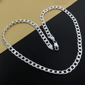 Fenomenal Collar de Plata Fina para Mujer y Hombre