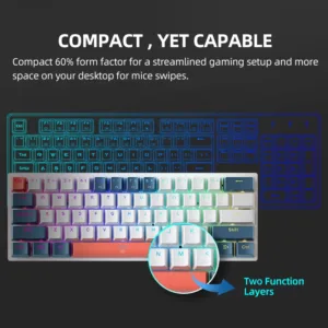 Hermoso Teclado para Juegos Mecánico Machenike