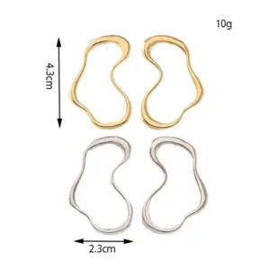 Pendientes de nuez matemática de acero Brillante y auténtico