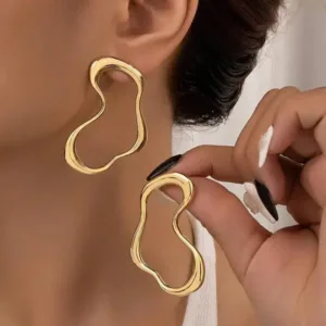 Pendientes de nuez matemática de acero Brillante y auténtico