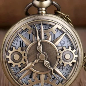 Reloj de Bolsillo de Cuarzo Asombroso Engranaje