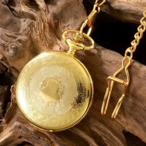 Reloj de Bolsillo de Cuarzo Auténtico con Números Romanos