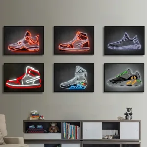 Zapatillas de deporte de Graffiti de moda póster