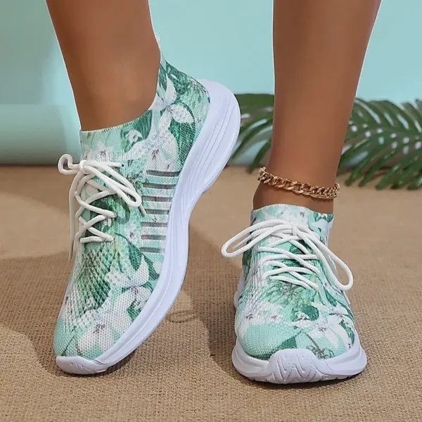 Zapatillas De Deporte De Punto Con Hermoso Estampado