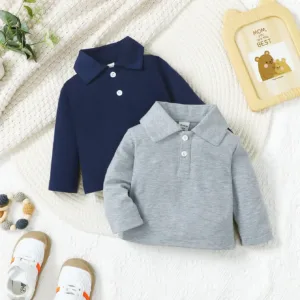 Perfecto Polo de manga larga Simple para niños