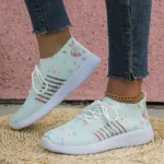 Zapatillas De Deporte De Punto Con Hermoso Estampado