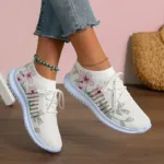 Zapatillas De Deporte De Punto Con Hermoso Estampado