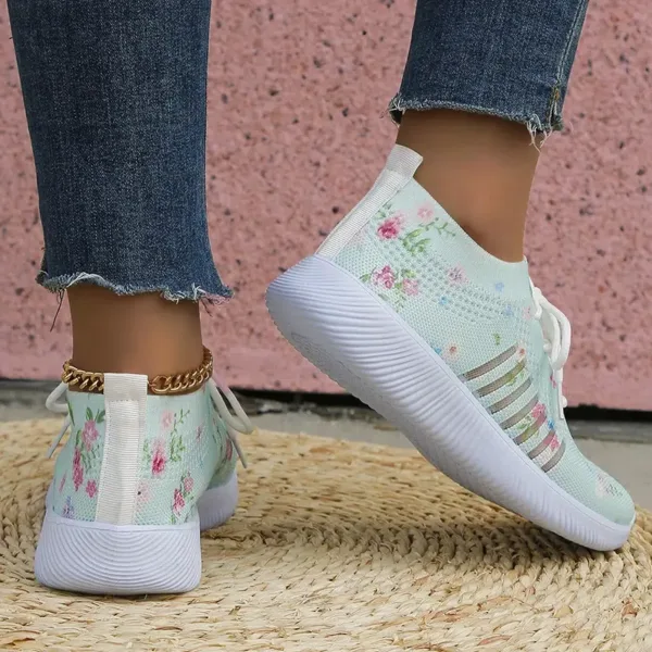 Zapatillas De Deporte De Punto Con Hermoso Estampado