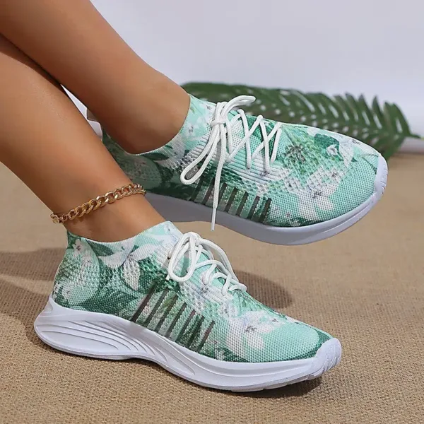 Zapatillas De Deporte De Punto Con Hermoso Estampado