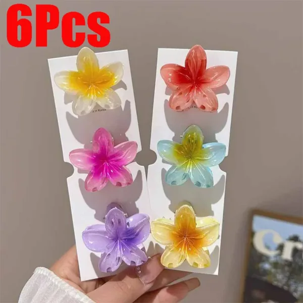 Pinzas De Cabello Con Gradiente Hawaiano Para Mujer: Estilo Tropical Para Tu Peinado