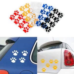 Calcomanías con huella de gato para coche