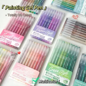Bolígrafo de Gel Multicolor: Set de 9 unidades