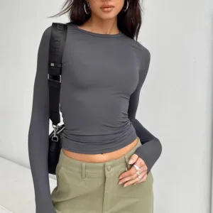 Camisetas Informales De Manga Larga Para Mujer: Estilo Y Comodidad En Una Prenda