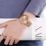 Reloj De Pulsera De Lujo Para Mujer De Banda De Acero Inoxidable De Calidad