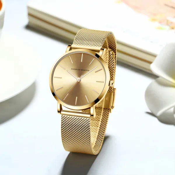 Reloj De Pulsera De Lujo Para Mujer De Banda De Acero Inoxidable De Calidad