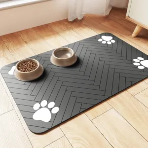 Estera de alimentación para mascotas, mantel individual absorbente para alimentos