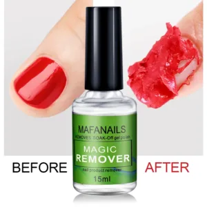Esmalte quitaesmalte de uñas: 15 ml/botella para una remoción eficiente