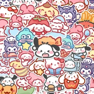 Pegatinas Bonitas De Dibujos Animados Sanrio: Dale Un Toque Adorable A Tus Objetos