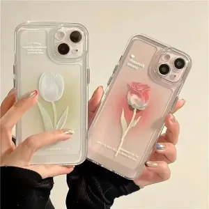 Imagen del producto Funda de teléfono de Tulipan para iPhone, funda transparente a prueba de golpes | Compra online en Tiendafiable