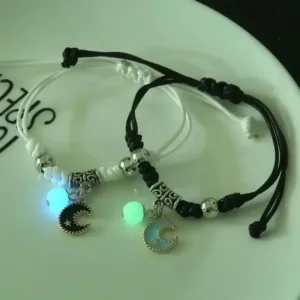Pulsera luminosa unisex con cuentas: estilo y brillo en un solo accesorio