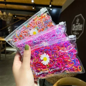 Coloridas pequeñas bandas desechables para el cabello