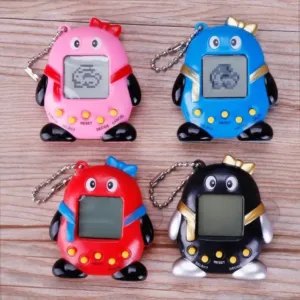Juego electrónico de mascotas con forma de pingüino