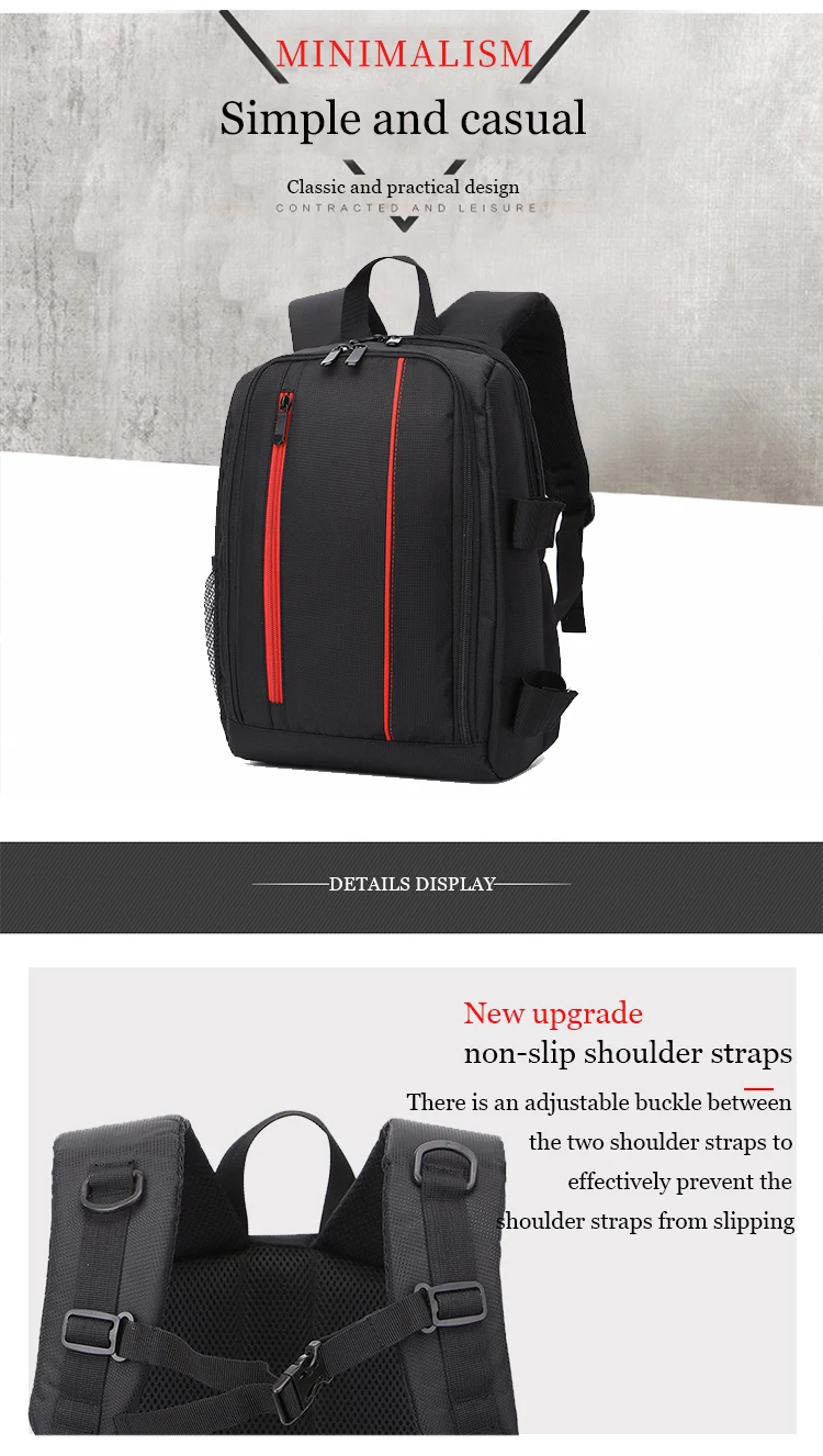 &Quot;Explora El Mundo Con Estilo: Mochila Impermeable Multifuncional Para Cámaras Dslr&Quot;