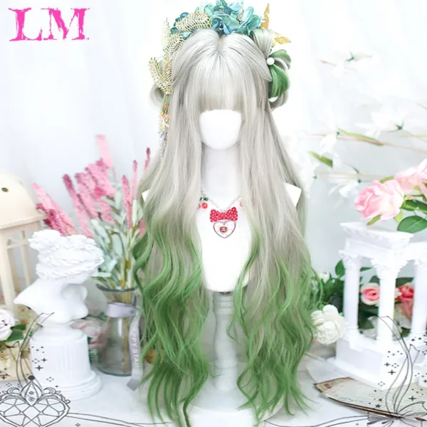 Peluquería De Ensueño: Pelucas Sintéticas Largas Con Flequillo Para Un Look Ondulado Y Feminidad Deslumbrante