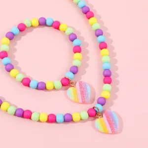 Makersland Collares de corazón para niña