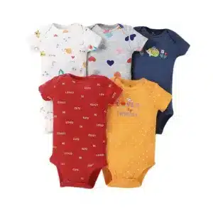 monos para bebés para niños y niñas, ropa de algodón de manga corta para niños de 6 a 24 meses