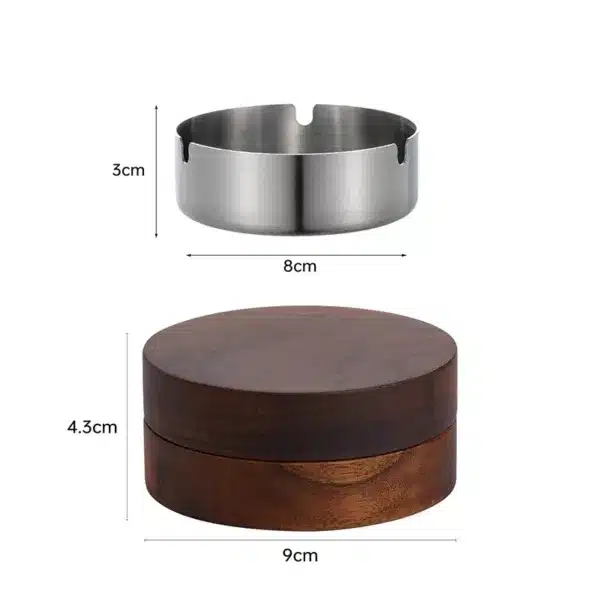 Cenicero De Madera Con Tapa Fácil De Limpiar