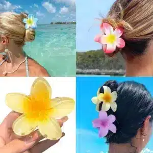 Ganchos De Flores Hawaianas Para El Cabello
